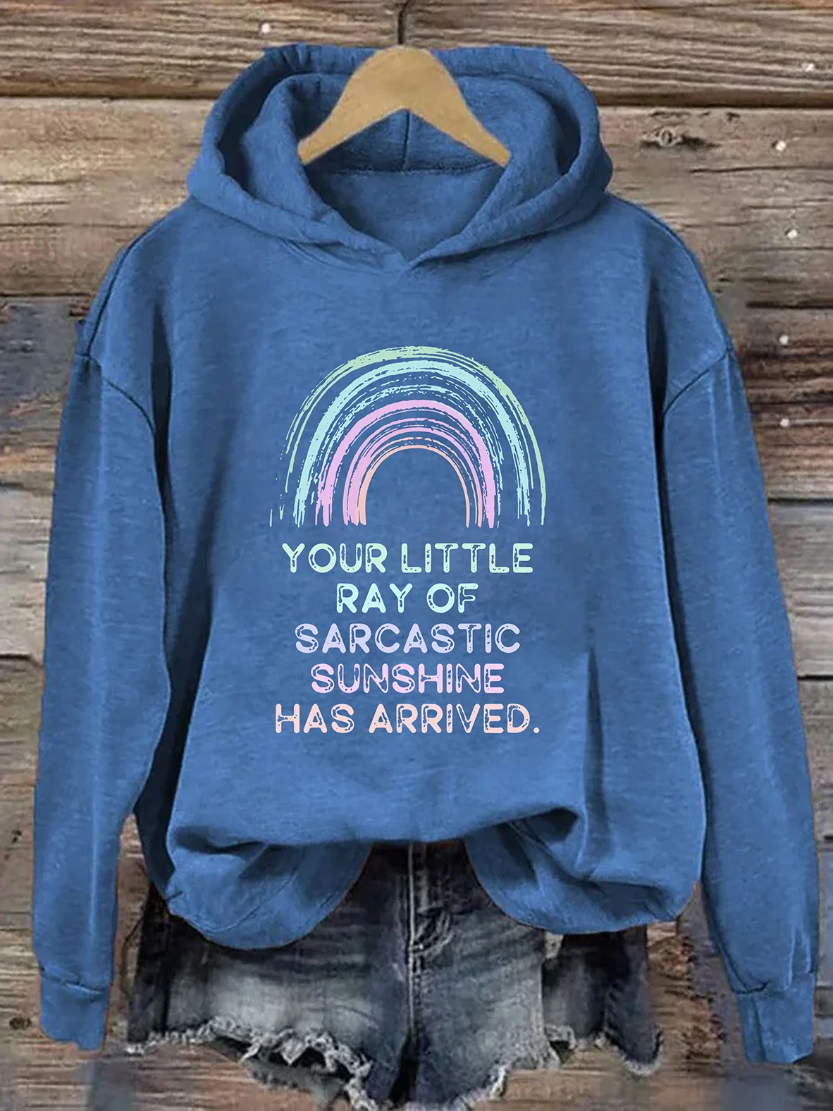 2024 neue Mode Sommer lässig weiblichen Hoodie Ihr kleiner Strahl von sarkastischem Sonnenschein ist angekommen lustige Slogan Frauen alle passen Tops