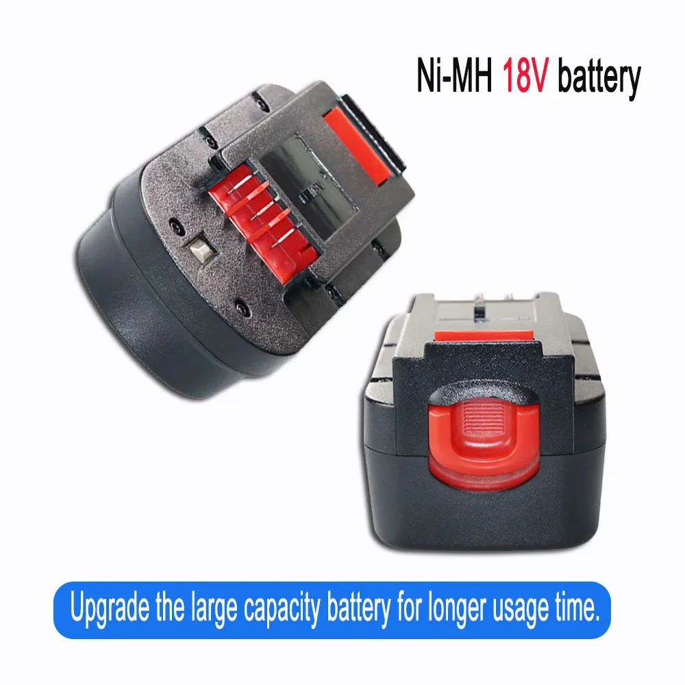 18V 10000mAh Batterie Pour Outil Electrique Black & Decker A18 A1718NH User in B18 HPB18-OPE FS1800CS FS1800D-2 FS1800ID