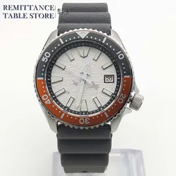 Men's Watch Clock NH35 Automatic Mechanical Flat Sapphire Glass Grey Rubber Strap Men's Casual Business Watch