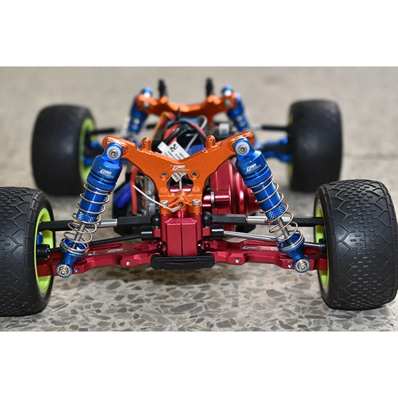 金属製リアギアボックスケース,rcカー用ハウジングカバー,スタジアムトラック,1/18 mini-t 2.0 2wd,アップグレードパーツ