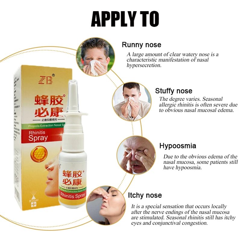 20ML Chinese Herbal Nose Spray Plant Extracts Refreshing And Anti-Allergic Rhinitis Drops Have The Effect Of Body Health Care
