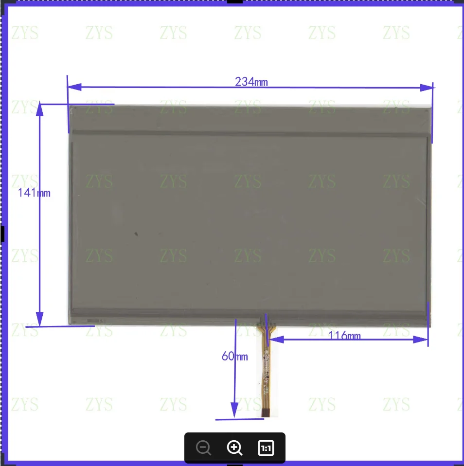 ZhiYuSun  XWT1149 10.1inch 4-wire resistive touch panel for Car DVD, 234*141MM GPS Navigator screen  glass this is compatible