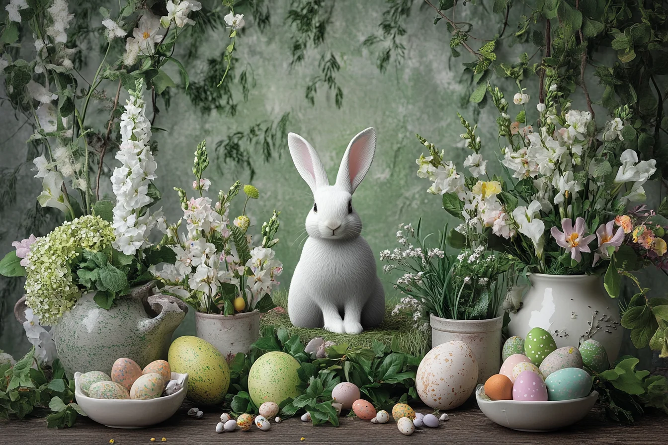 Happy Easter ฉากหลังการถ่ายภาพแบนเนอร์ตกแต่งกระต่ายทุ่งหญ้าไม้พื้นหลังไข่แบนเนอร์สําหรับพระเยซูอีสเตอร์ฤดูใบไม้ผลิ