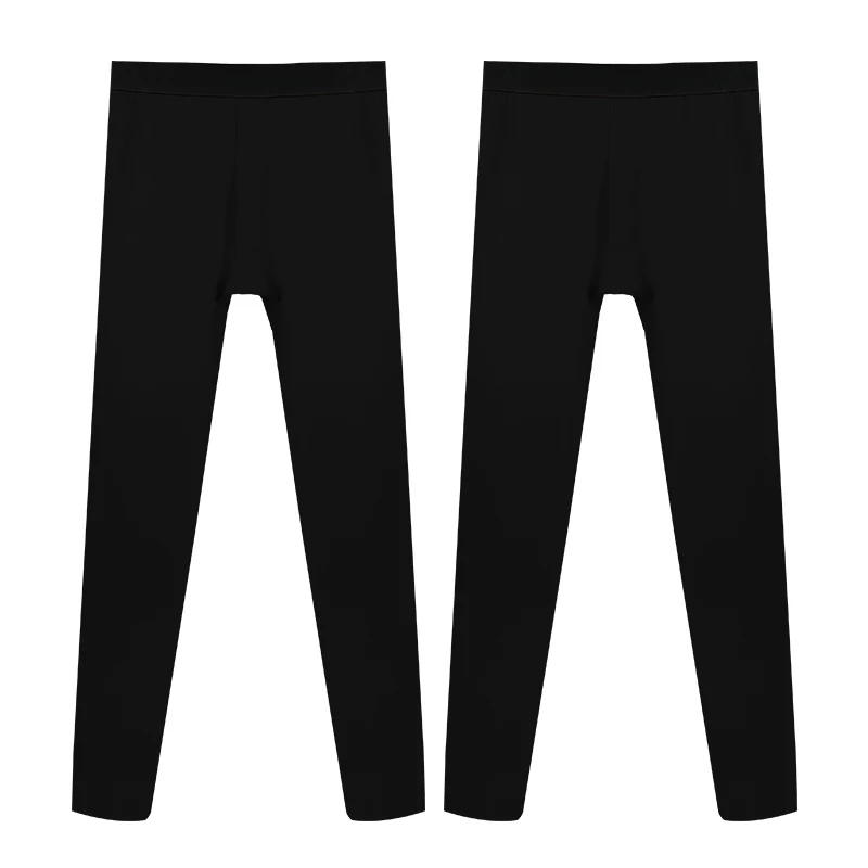 

2PCS Fleece and thickened thermal underwear for men's autumn and winter, woolen, mulberry and silk seamless base long Johns