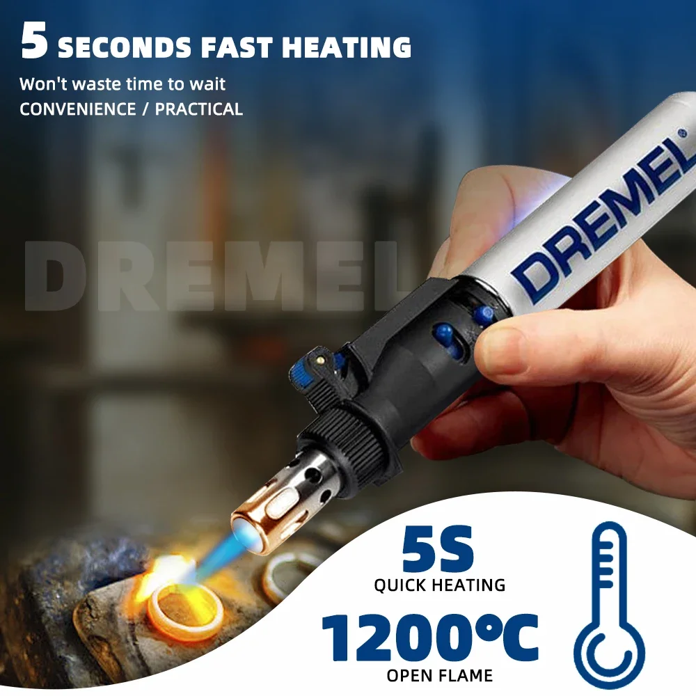 Dremel Mini Welder Multi-Function Butane Flame Torch Wood Burning Leather Crafting Cutting Cordless Pencil Welding Repair Tool