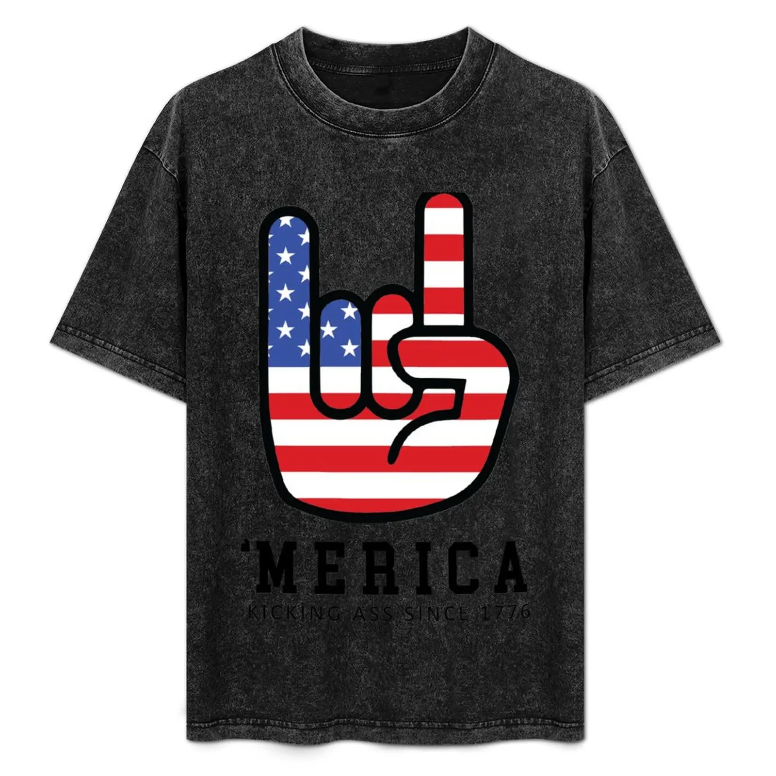 Merica Kicking Ass Since 1776 T-Shirt korean fashion anime figures animal prinfor boys customs men clothings