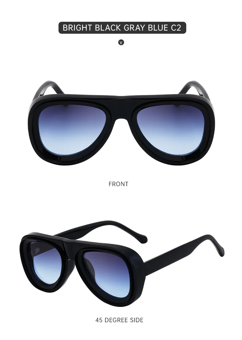 Ovale Rahmen Punk Sonnenbrille Männer 2024 Luxusmarke Designer Vintage Steampunk Sonnenbrille für männliche Schild Brille Brille uv400 – Detail 15