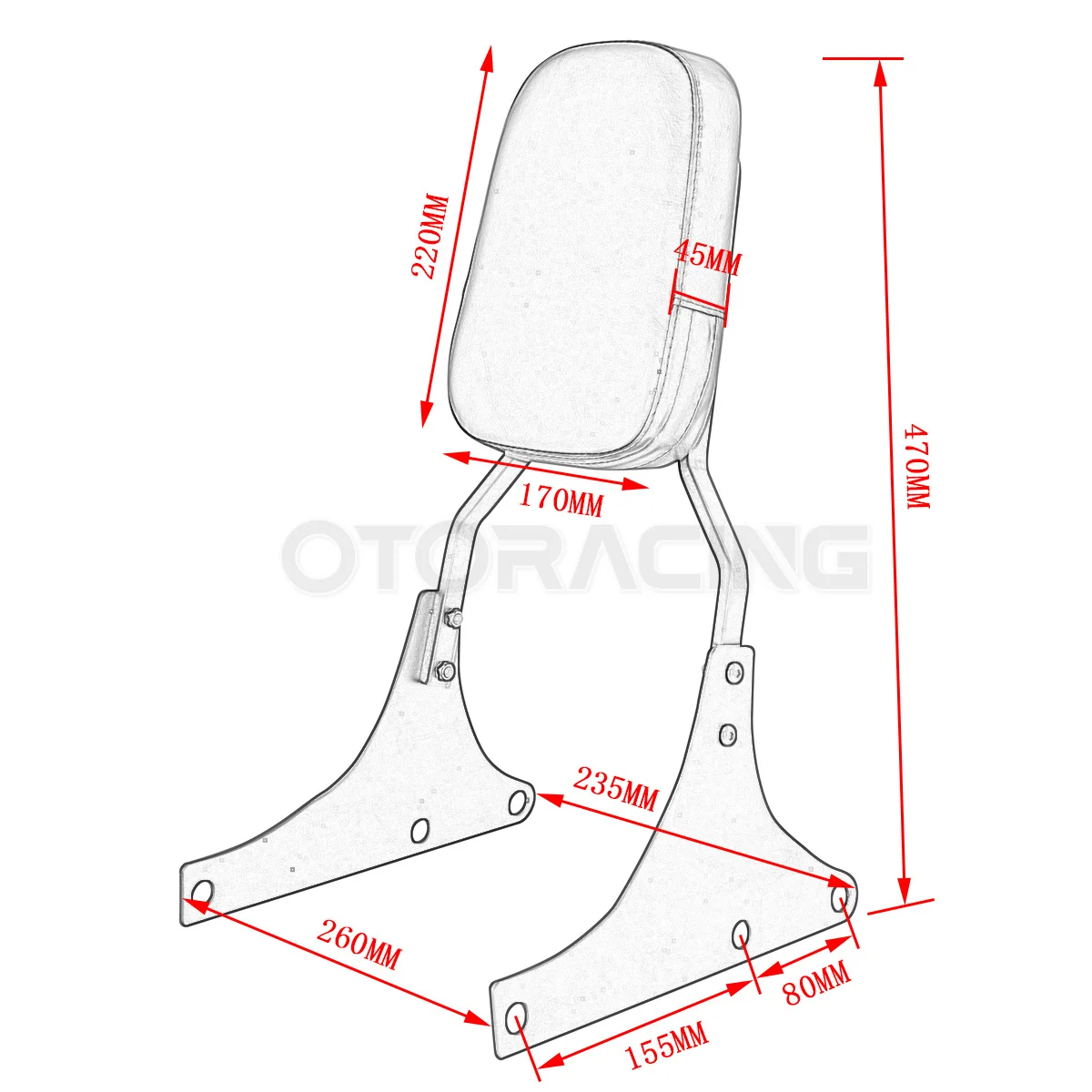 Motorcycle Backrest Sissy Bar For Harley Softail FXST Custom FXSTC Springer Classic FLSTSC Standard FXST EFI FXSTI Fat Boy FLSTF