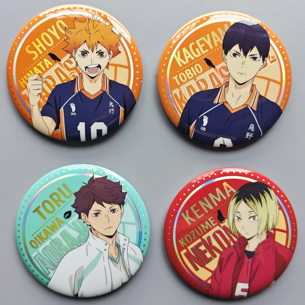 Haikyuu!! Kozume Kenma Tetsurou Kuroo Hinata Shoyo Tobio Kageyama Oikawa Tooru Sakusa Kiyoomi Badge Anime Gift for Kids Girls