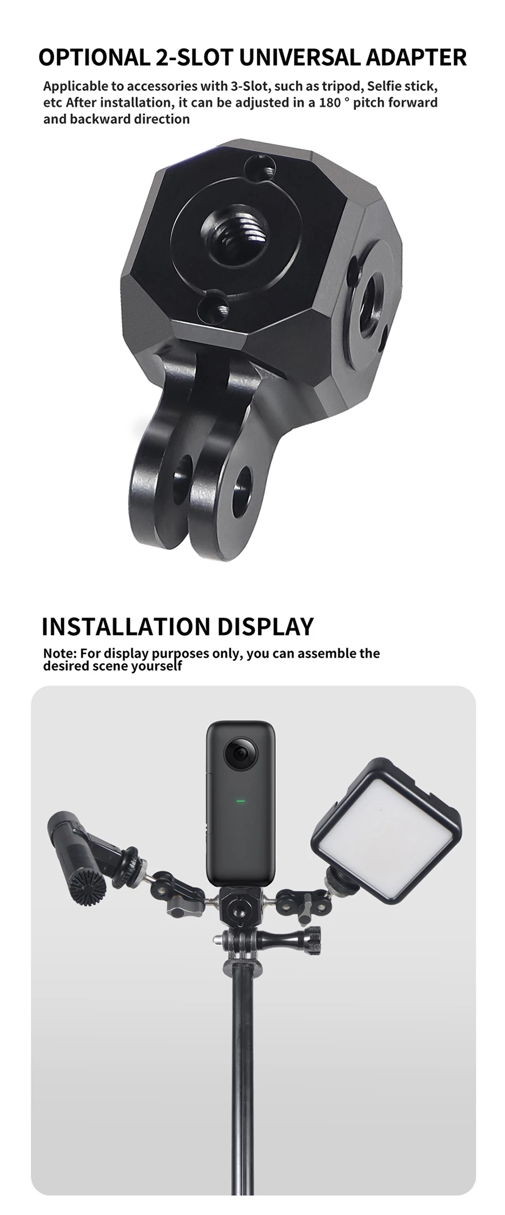 Vielseitiger Mini-Magic-Cube-Adapter mit Schraubenloch ARRI 1/4 3/8' für GoPro 13 Insta360 X4 Osmo Blitzlicht Stativhalterung – Detail 34
