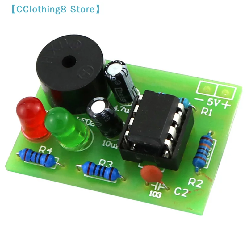 NE555 DIY Kit LED Flasher & Signal Generator Circuit With PCB For Electronics Education & Solder Practice【AliS8】