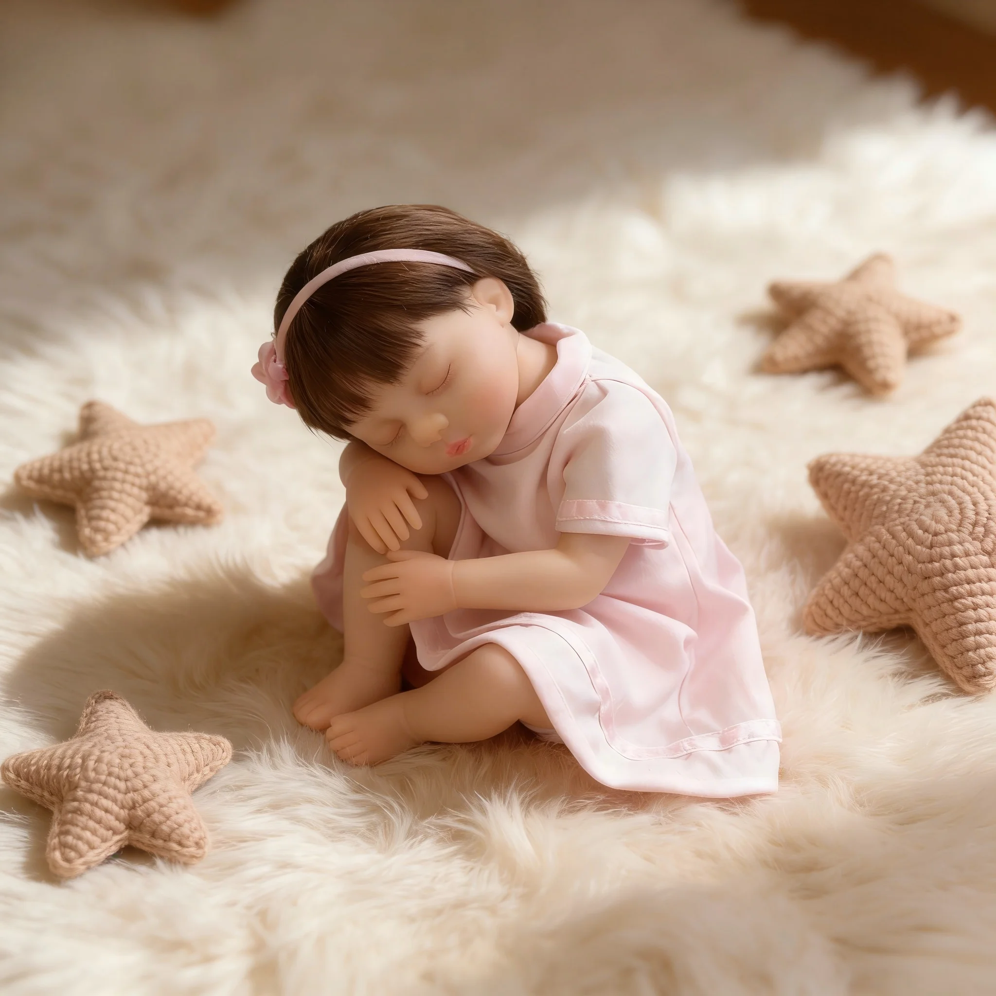 Lalki Reborn 33 cm, lalki z pełnym ciałem dla dziewczynek, idealne na prezenty świąteczne i urodzinowe (33 cm)