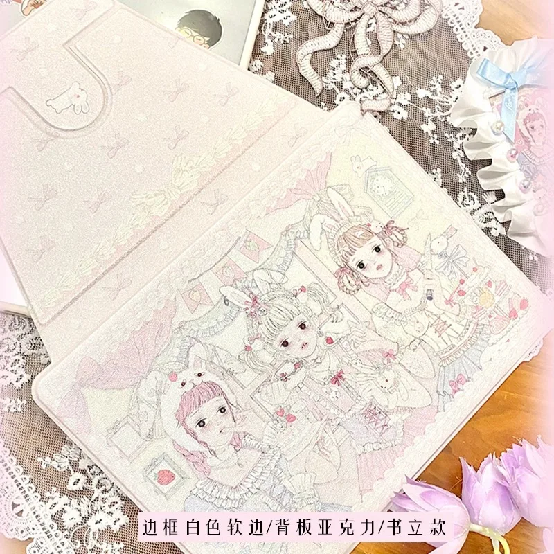 360 회전 아크릴 보호 케이스, 펜 슬롯 및 자동 스위치 기능, 2018, 아이패드 벤딩 방지