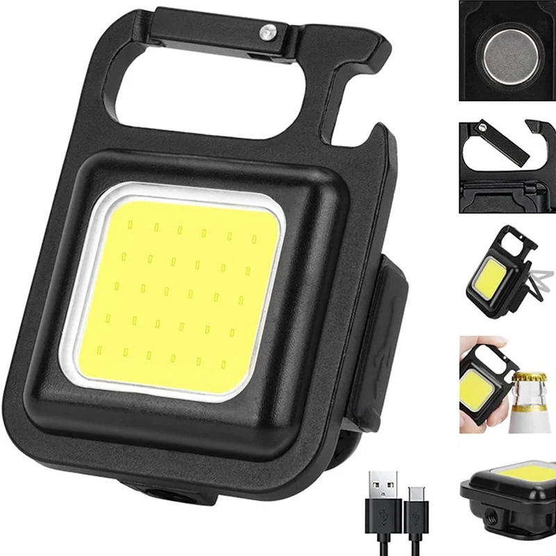 

Multi-functional Mini Key Ring Light LED Flashlight Pocket Work Light Portable Flashlight Waterproof Light Outdoor Camping Tools