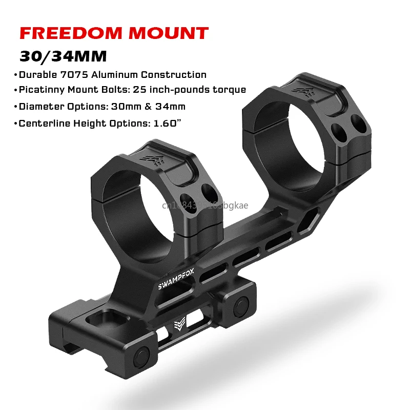 

New SWAMPFOX FREEDOM Scope MOUNT 30/34MM 1.60 inch Height for Hunting