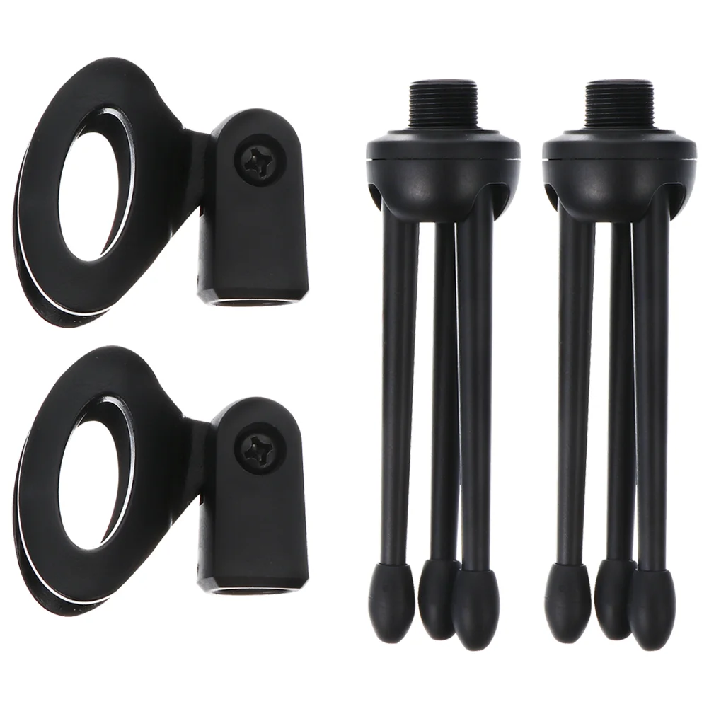 

2 Pcs Accessories Tripod Table Top Condenser Mic Holder Plastic Wireless Microphones