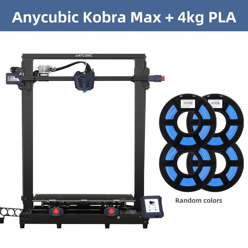 Top 3D Printer MAX 400*400*450mm Large Printing Size FDM 3D Printers with Double Z-axis Auto-leveling Direct Extruder