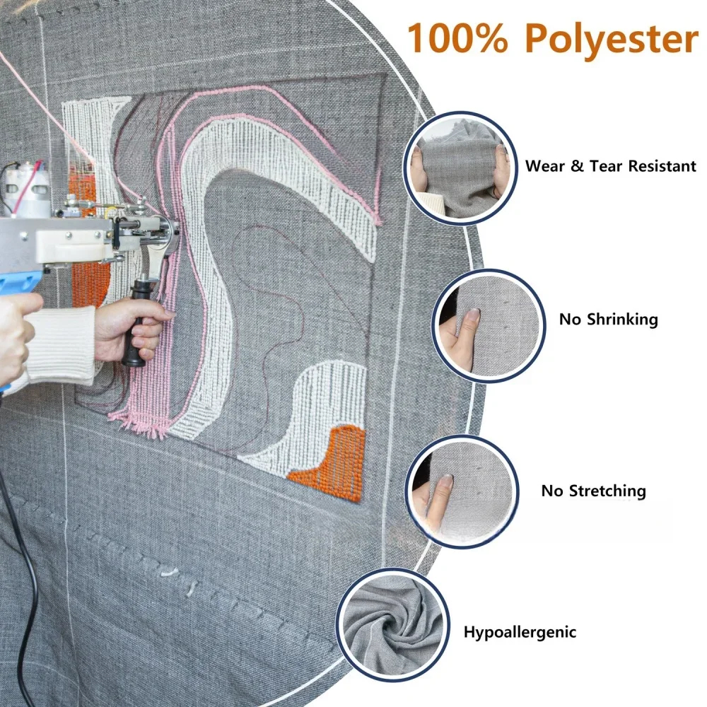 German grey cloth Primary Tufting Cloth Backing Fabric For Carpet Weaving Knitting Material Rug Tufting Gun Embroidery Fabric