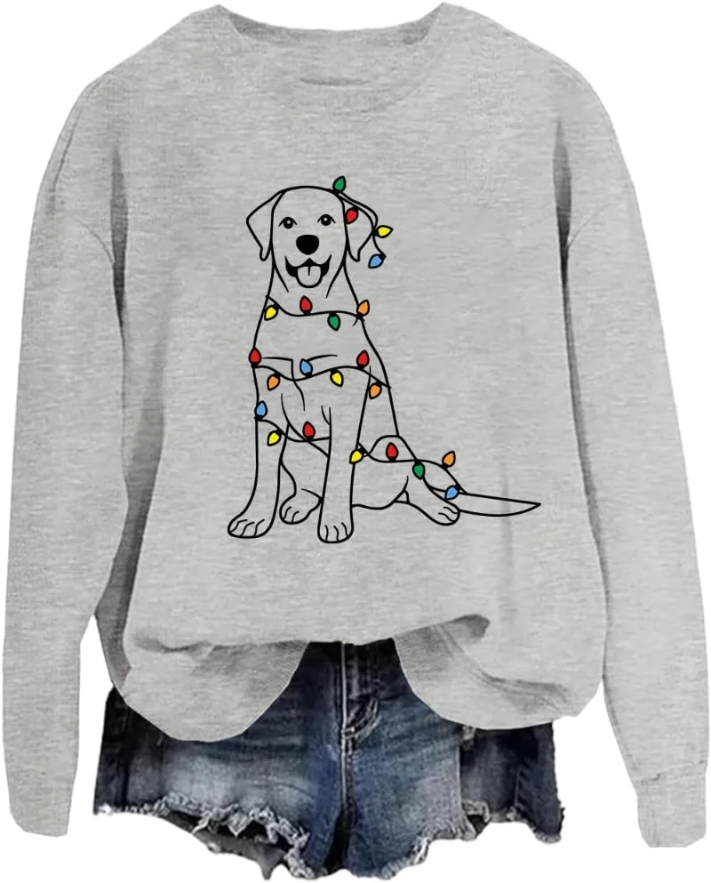 Black Labrador Christmas Sweatshirt, Labrador Retriever Christmas Shirt, Santa Hat Cute Christmas Dogs Sweatshirt