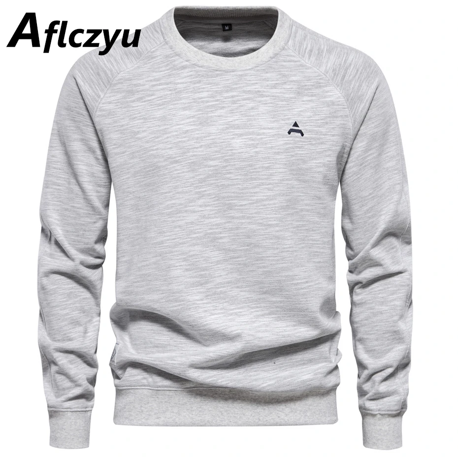 

Solid Color Sweatshirts Men Spring Autumn Pullover Male Fashion Casual Sweatshirt Black White