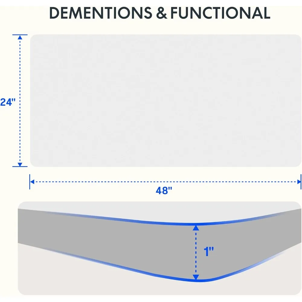 Electric Height Adjustable Standing Desk, 48 x 24, Clamp Power Strip, Cable Management for Ergonomic Workspace