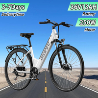 Onesport E Bike 250W Motor 36V13AH Lithium Battery Front Hydraulic Suspension Bike 27.5-Inch Tire Commuting Electric Bicycle