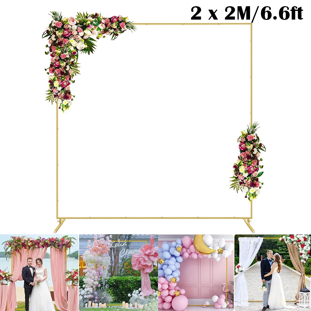 

Metal Square Balloon Stands Wedding Arches Baby Shower Birthday Party Decor Arch Backdrop Stand Square Metal Garden Frame Props