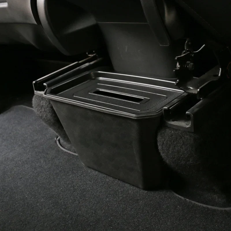 

Suitable for Tesla Model Y rear middle storage box TPE car garbage bin storage box accessories modification