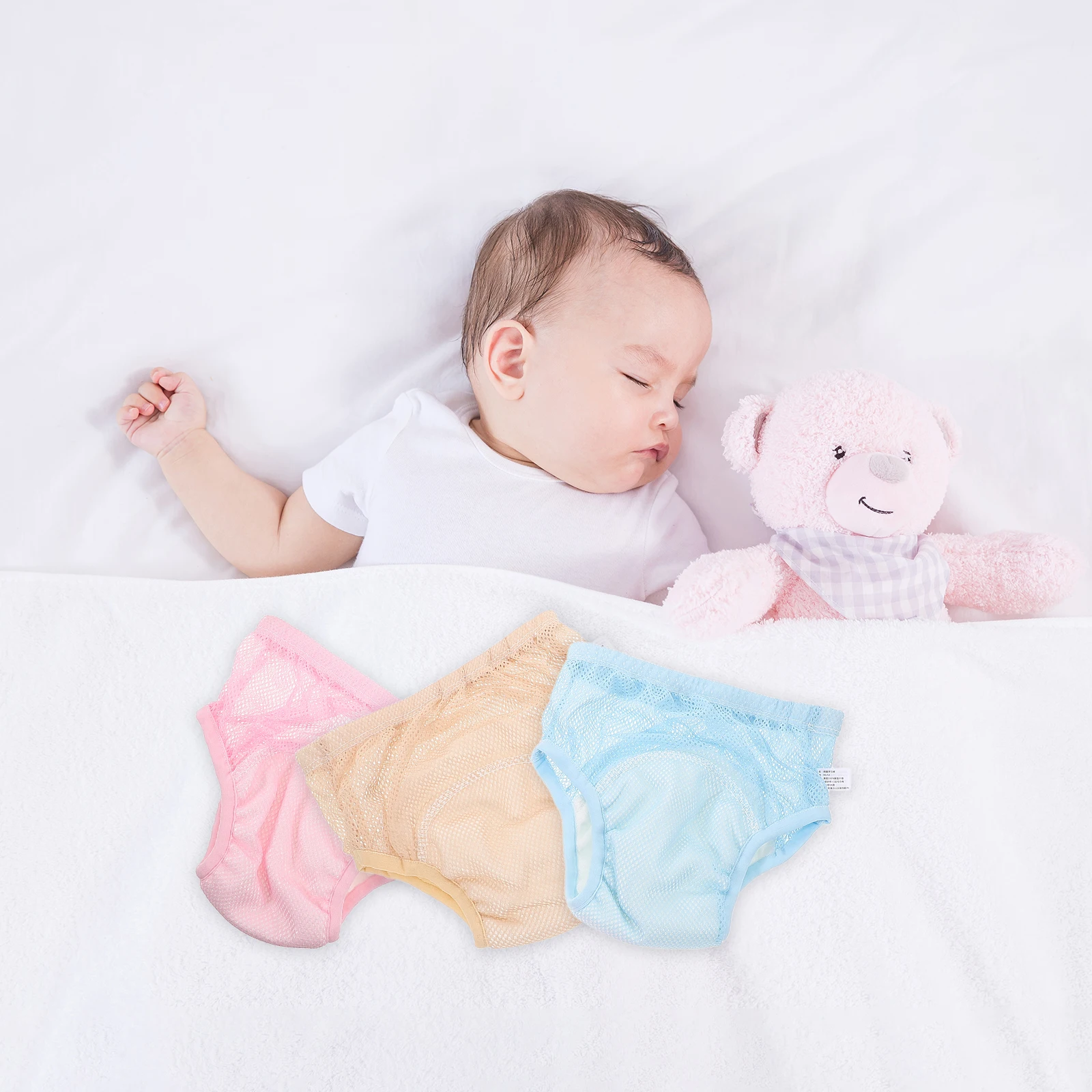 

3pcs Baby Underwear Cloth Diapers Waterproof Training Pants for Newborn Toddler Breathable Reusable Cotton diapers