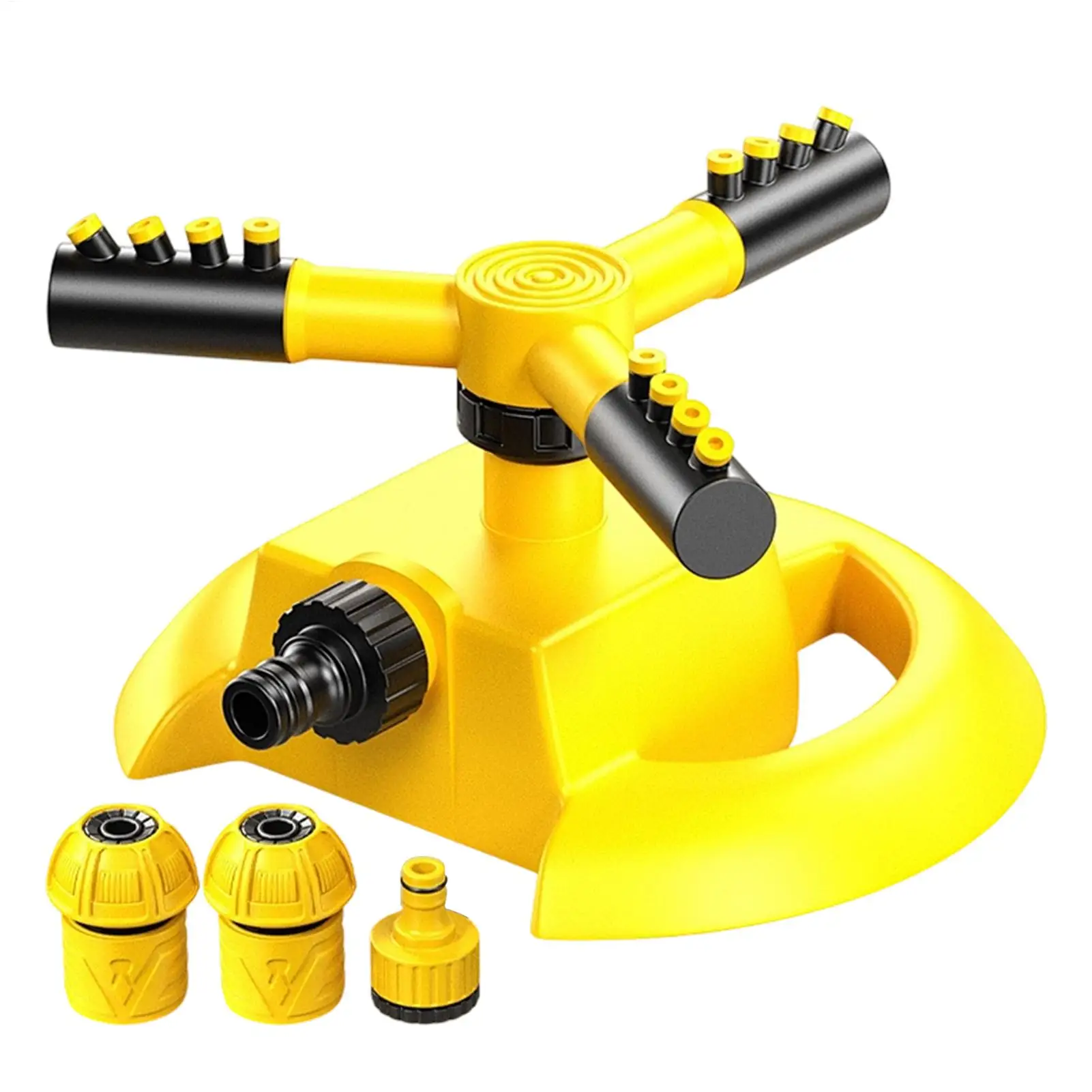 Lawn Sprinklers For Yard 3-arm 360 Degree Rotating Adjustable Automatic Tool Garden Hose Sprinkler For Irrigation Backyard