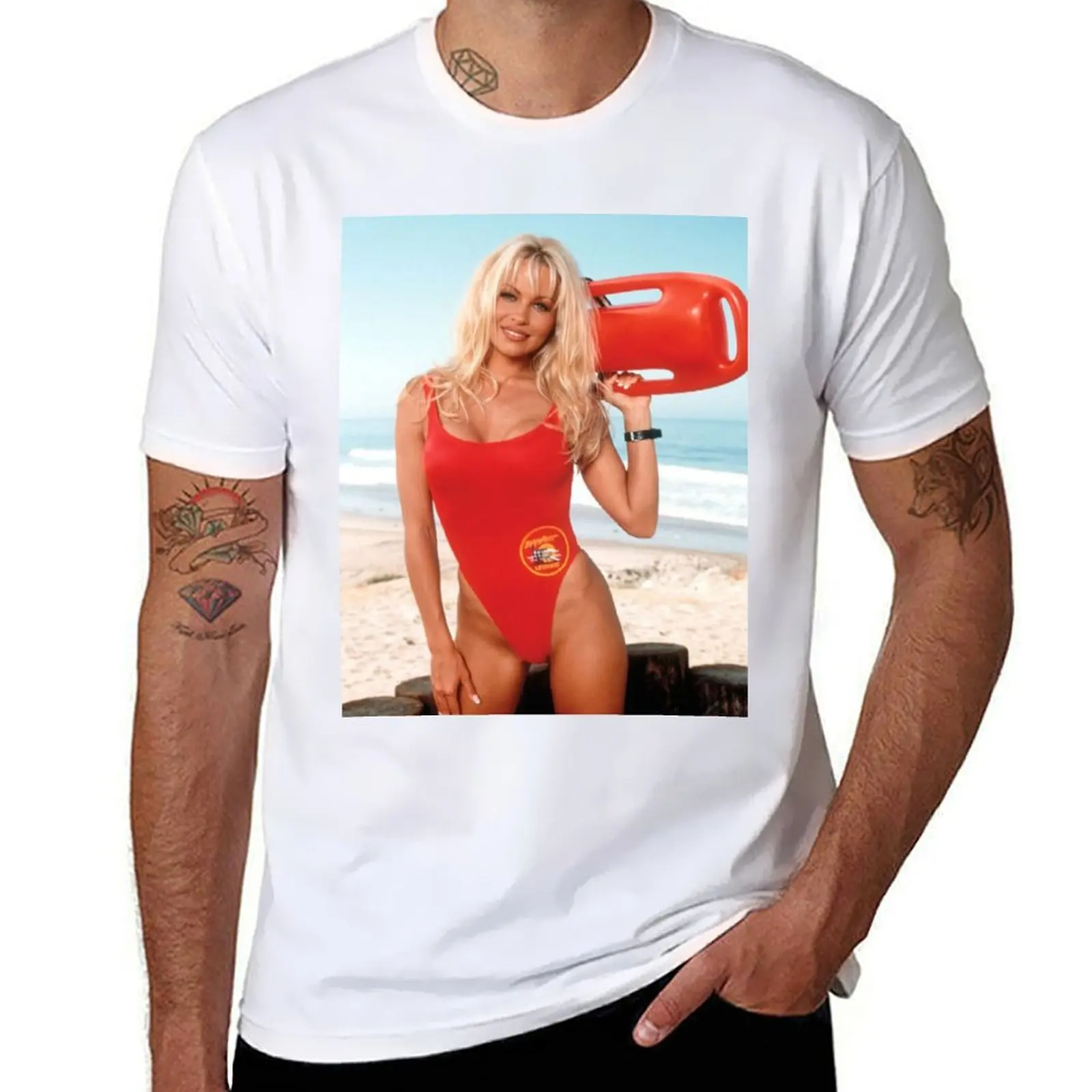 

Pamela Anderson Baywatch T-Shirt funny t shirts man black cotton t-shirt plain for man package T-Shirt