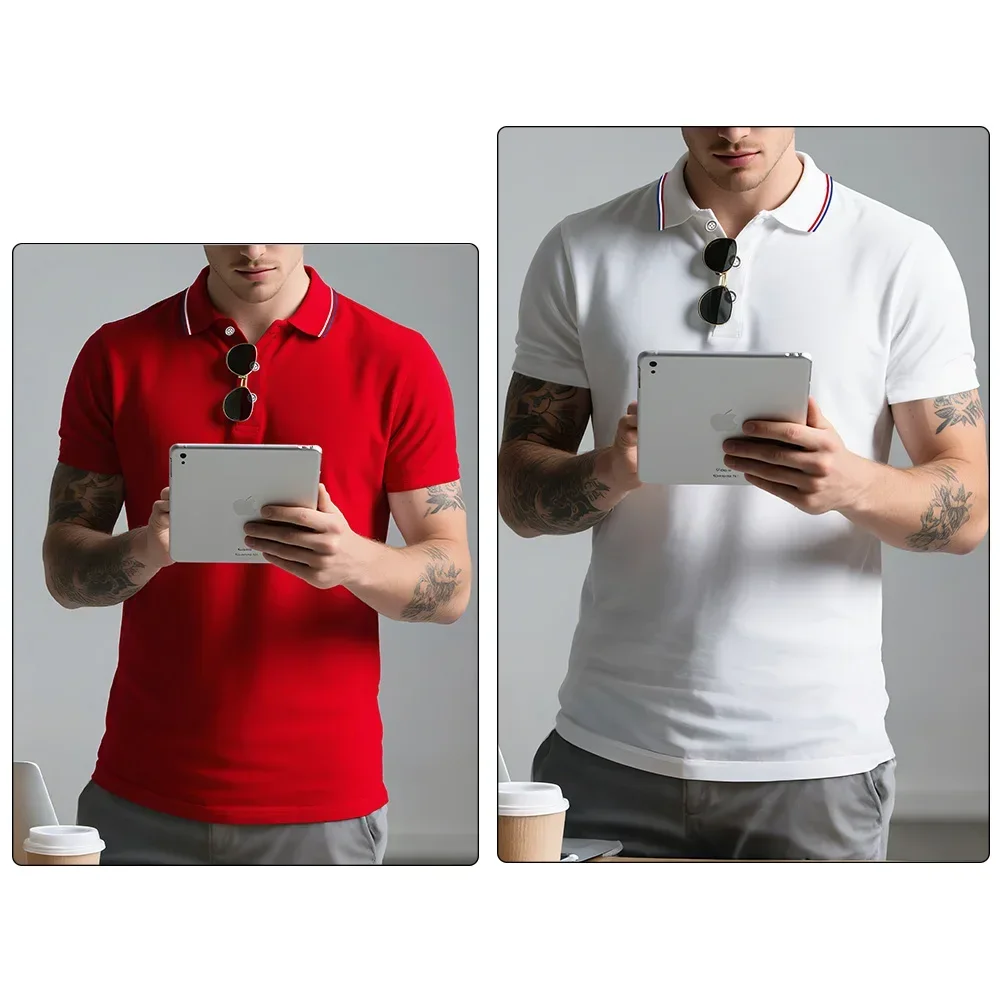 3 قطع قميص بولو رجالي كاجوال بأكمام قصيرة للحفلات والرياضات الخارجية والمناسبات الاحتفالية - هدايا رائعة لعيد الميلاد