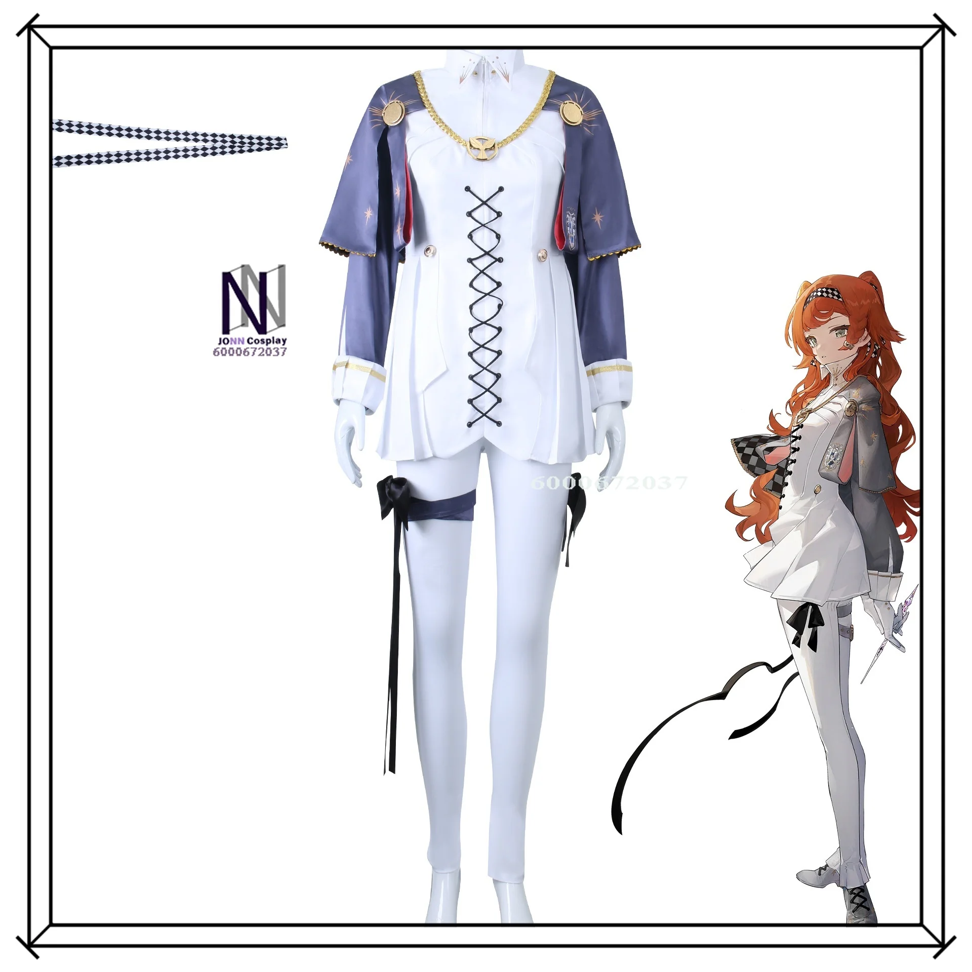 

Game Reverse: 1999 Cosplay Costume Anime Sonetto Role Playing Clothes White Top with Pants for Women Comic Con Halloween Outfit