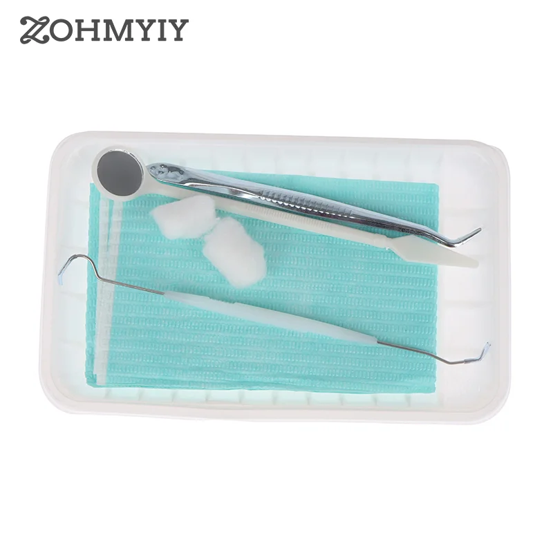 1set Medical Disposable Dental Instruments Examination Kit Mouth Mirror Tool Disposable Oral Instrument Box