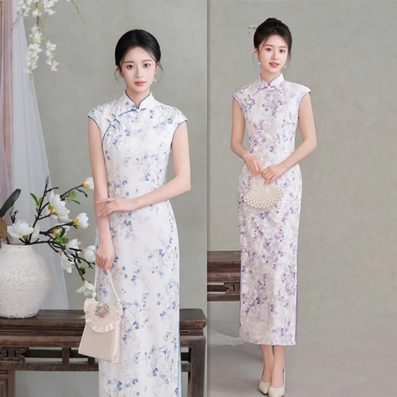 

Элегантный молодежный стиль: женский приталенный топ без рукавов для повседневной носки, весна-лето, новинка, китайский ретро-стиль в национальном духе