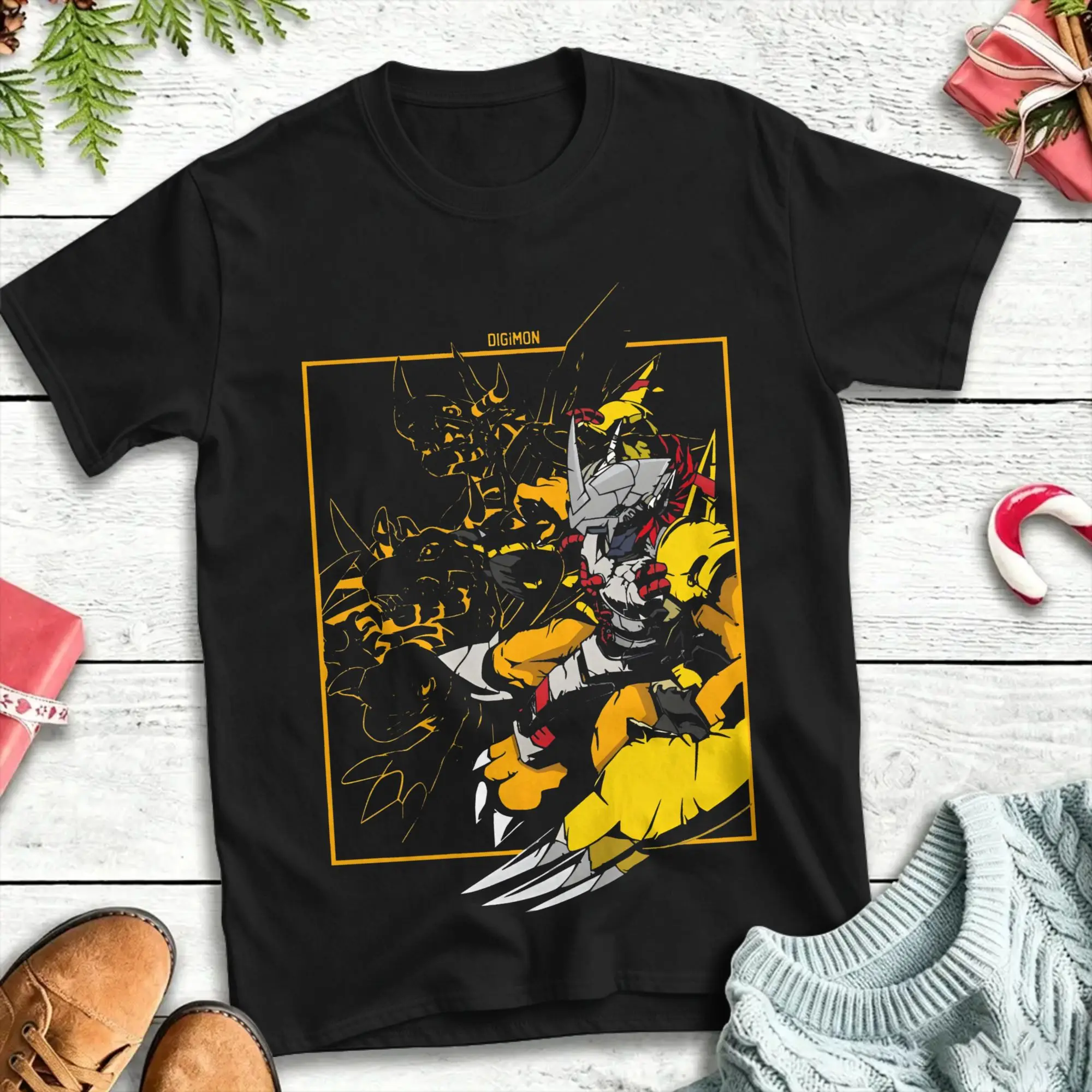 DIGIMON WARGREYMON EVOLUTION T-Shirt d'été Hipster 100% coton col rond vêtements grande taille manches courtes tops géniaux