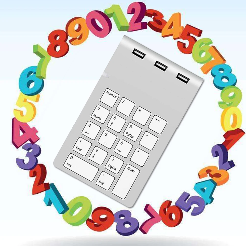 

Numeric Keypad Usb 18-Key 3 Ports Hub For Pc 10 8 7 Xp Zinc Alloy Small Keyboard Usb Hub Function Laptop