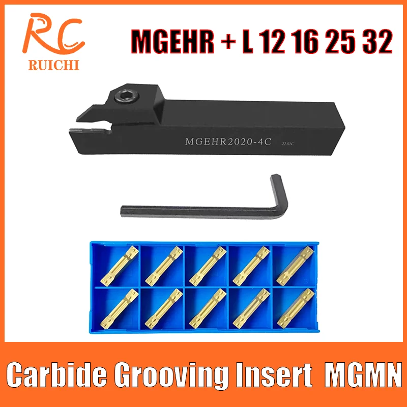 Full Series Grooving Tool Holder MGEHR1212 MGEHR1616 MGEHR2020 MGEHR2525 Carbide Grooving Insert MGMN150 MGMN200 MGMN300 MGMN400