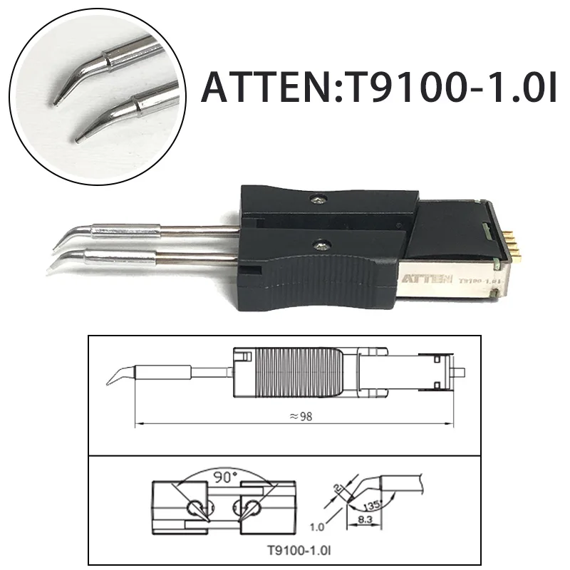 

ATTEN T9100-1.0i Soldering Tweezer Handle Tip for N9100 Desoldering Station Handle Replacement Part Accessories Tool