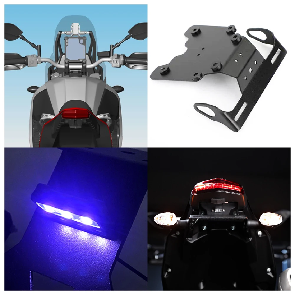 

For Yamaha TENERE 700 Rally ABS XTZ700 XTZ690 T7 2019-2023 Motorcycle License Plate Holder Tail Tidy Fender Replacement Bracket