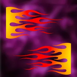 Flame Motorcycle Stickers Waterproof DIY Motorbike Helmet Box Side Panels Fuel Tank Fairing Scooter Vinyl Decals Cool Decoration