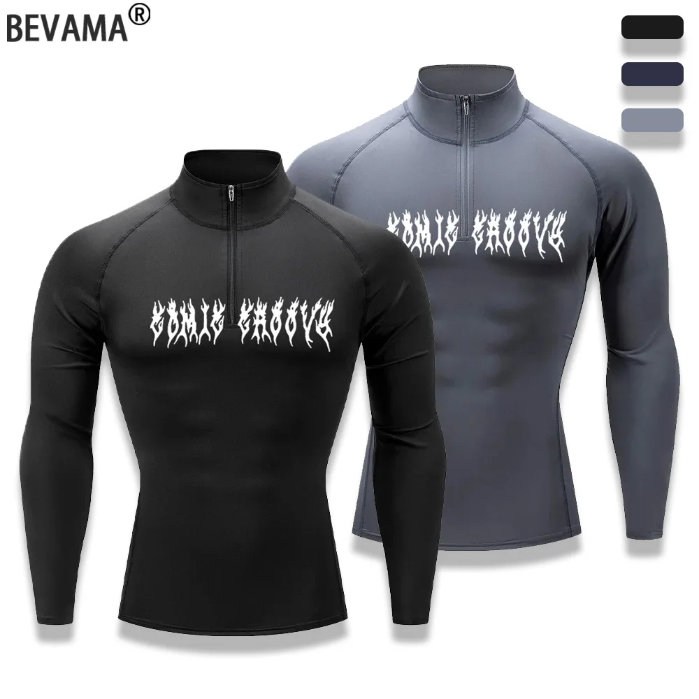 

Men Sport T-shirt Quick Dry Bodybuilding Running Shirt Summer Compression Long Sleeve Top Fitness Tight Gym Elastic Sportswear
