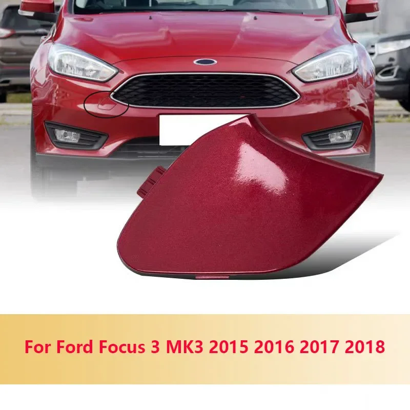 Complete Car Front Bumper Tow Hook Cover Cap Trailer Hauling Eye Cover Lid For Ford Focus 3 MK3 2015-2018 F1EB-17A989