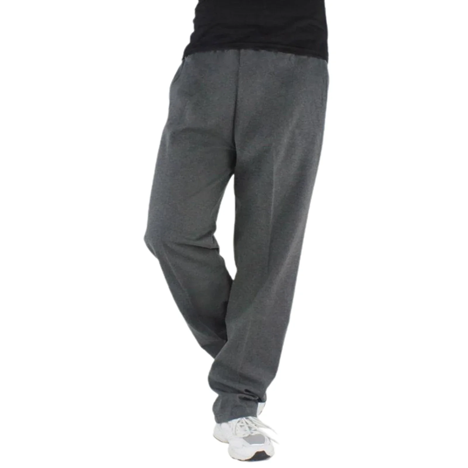 Pantaloni da jogging da uomo pantaloni sportivi autunnali primaverili pantaloni larghi elastici solidi con tasche abbigliamento sportivo pantaloni da tuta da uomo