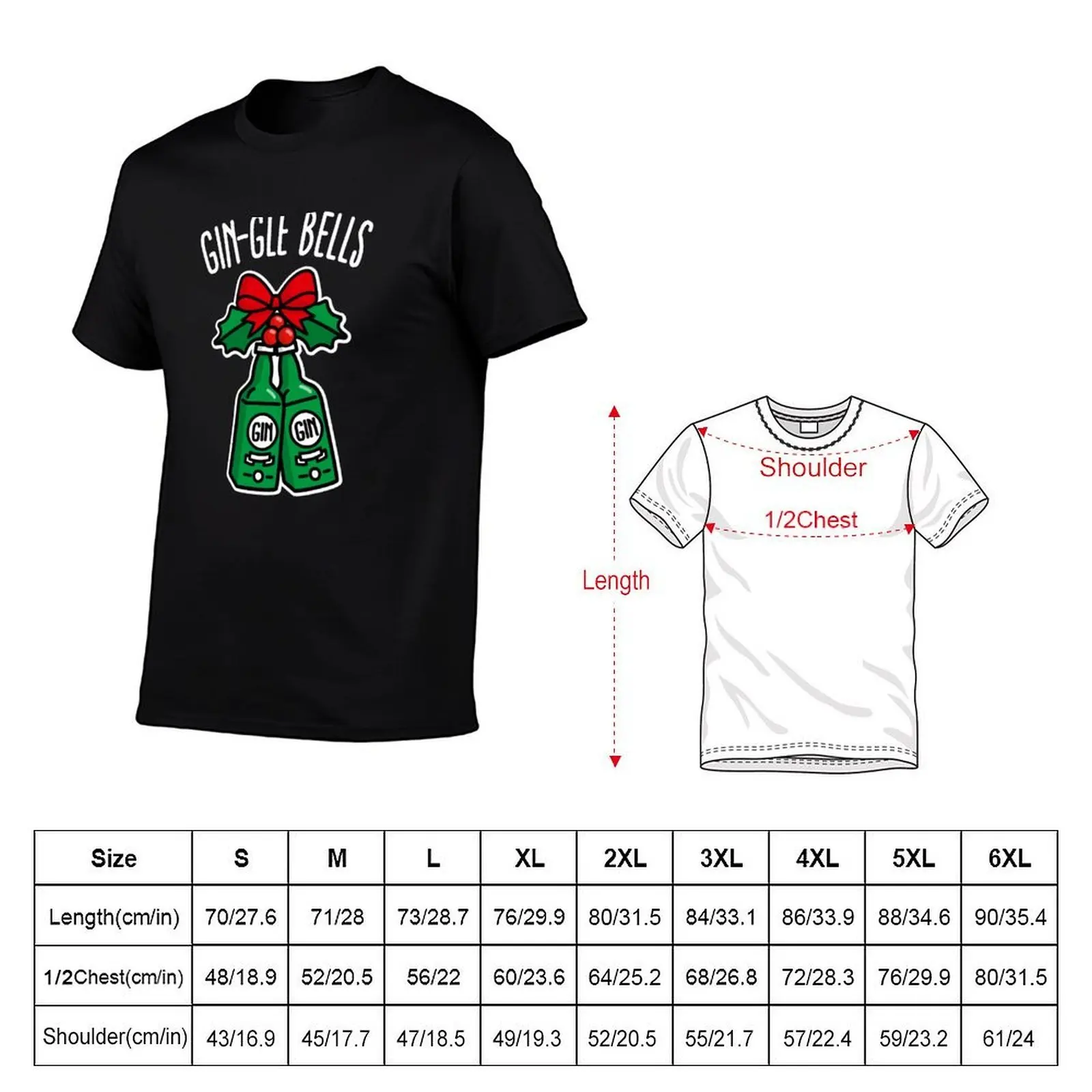 Jingle Gin-gle bells Gin lovers All the way Christmas Party Alcohol Gin Lovers Funny Christmas drinking party T-Shirt