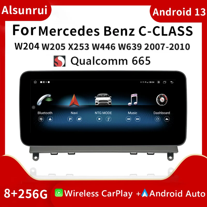 

Qualcomm 665 Android 13 Car Radio For Mercedes-Benz C Class W204 W205 S205 2011-2018 Multimedia GPS Navigation Screen CarPlay