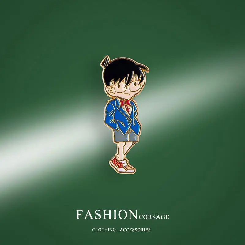 Detective Conan Animation Phantom Thief Kidd Cartoon Creative Trendy Personalized Brooch Badge School Bag Pendant Birthday Gift