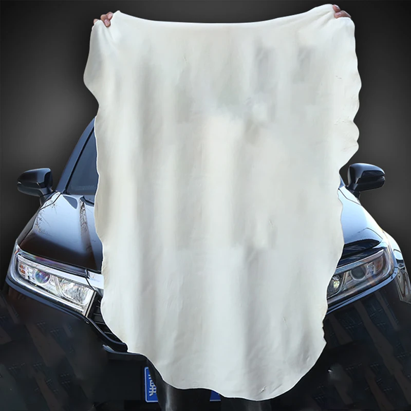 

60*90CM Natural Shammy Chamois Leather Car Cleaning Towels Drying Washing Cloth No Damage To The Paint