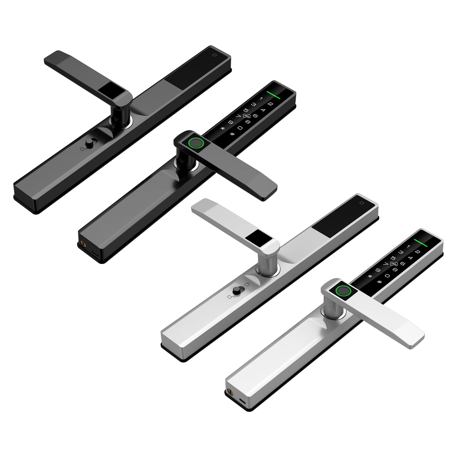 قفل ذكي واي فاي دخول بدون مفتاح قفل الباب 5 طرق فتح قفل باب من سبائك الألومنيوم لباب غرفة نوم المنزل بسمك 40-120 مللي متر