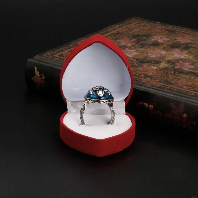 HX6F Red Hearted Wedding Wedding Diamond Rings Box для женских серьгов
